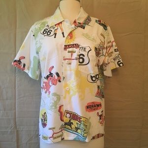 Hit City USA Route 66 States Print Camp Shirt
XS